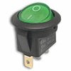 MK1030G Przełącznik kołyskowy, okrągły, podświetlany, włącz - wyłącz (SPST), średnica 21 mm, zielony 230V