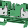 Through terminal block, snap-in, 4.0 mm², 32 A, 8 kV, green, 3109420000