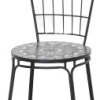 Siena Garden J53782 Stalowe krzesło Como do układania w stosy o wyglądzie mozaiki