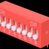 DIP switch, angled, 8-pin