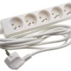 Przedłużacz 5 gniazd, 3 metry z uziemieniem