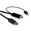 Roline Kabel Hdmi Ultrahdtv - Displayport, M/M, Zwart, 2 M
