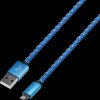 M11L Sync and charging cable, USB-A -> Micro, 1.0 m, leather, blue