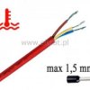 Przewód silikonowy SIHF 3x1,5 czerwony, linka, Cu