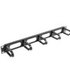 Organizer kabli 19 1U z 5 uchwytami - typ B czarny AK-1205-B