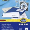 Europe 100 ELA026 Etykieta uniwersalna 210 x 148.5 mm Papier biały 200 szt. Trwały Drukarka atramentowa, Drukarka Lasero