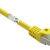 Renkforce RJ45 Kabel sieciowy, kabel krosowy CAT 6a S/FTP 0.25 m żółty z zaczepami blokującymi, odporność na ogień 1 szt