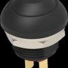 Pushbutton, 1 pole, black, unlit , 0.12 A/125 VAC, 0.2 A/50 VDC, 13.6 mm, IP68, 2329383-6