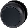 Pushbutton, unlit, groping, waistband round, black, front ring black, mounting Ø 22.5 mm, 216591
