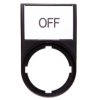 Tabliczka opisowa OFF 50x30mm czarna 22mm prostokątna M22S-ST-GB5 218300