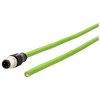 Metz Connect 142M1D10020 M12 Network Cable CAT 5e 2m Grn PUR Coating Acid-resist