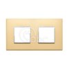Ramka ozdobna Eikon Evo, 2+2M, Satin Gold, 21643.10