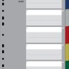 1223-00-00 Plastic dividers A4 (1-5), multi-coloured