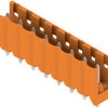 Pin header, 8 pole, pitch 5 mm, straight, orange, 1581380000