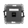 ICON Mechanizm gniazda komputerowego pojedynczego 1xRJ45, kat. 6A, 8-stykowy grafitowy mat 28IGK-7
