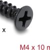 60988 Fan Screw M4 x 10 mm 50 pcs black