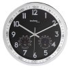 Techno Line WT 7981 Quartz Wall Clock Chrome 300 mm x 5 cm