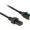 Delock Kabel USB USB 2.0 Wtyczka zasilania USB 12V, Wtyczka zasilania USB 12V 2x4pol 5.00 m czarny 85486