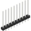 Pin header, 10 pole, pitch 2.54 mm, straight, black, SLLP119010Z