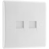 BG 8BTS/2 White Nexus Moulded Double Slave Telephone Socket Screw Type
