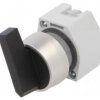 Przełącznik obrotowy 22mm Poz.stab 1 czarny brak IP65 Poz 2 704.103.0