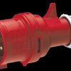 015-6 CEE plug, 400 V, 16 A, red, 5-pin
