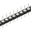 Pin header, 10 pole, pitch 2.54 mm, straight, black, 10043841