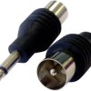BKL Electronic 1102007 Adapter jack-coax Złącza: Wtyczka Jack 3,5 mm, Złącze koncentryczne IEC 1 szt.