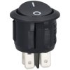 Bulgin R13244AAAA DPST Non Illuminated On-Off Black Round Rocker Switch