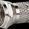 CSGB41906ME F connector, straight, cable input diameter: 7.0 mm, silver