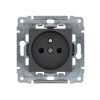 DANTE Gniazdo pojedyncze z uziemieniem z przesłoną torów prądowych bez ramki grafit 456034 KOS