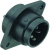 Panel plug, 12 pole, solder cup, bayonet locking, straight, 09 0469 00 12