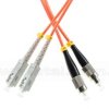 Patchcord światłowodowy wielomodowy SC/UPC-FC/UPC, 50/125, dupleks, włókno OM2 długość 1m