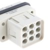 Wkładka złącza dużej mocy 9-pinowe HARTING 16A Męski Montaż na kablu Proste