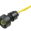Kontrolka LED 12...24V 22mm żółta, wklęsła, z przewodem