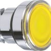 Pushbutton, illuminable, groping, waistband round, yellow, mounting Ø 22 mm, ZB4BW383