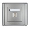 FLEXI Gniazdo USB-AA 3.0 srebrny metalik 7FGUSB-5 KARLIK