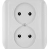 TOPAZ Gniazdo podwójne p/t 2x2p 16A, 250V białe 00060278