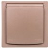 Asfora Gniazdo Schuko Ip44 Z Ramką (1-Krotne) Brąz Eph3100369