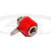 gniazdo banankowe izolowane 4mm czerwone