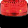 Sygnalizator akustyczny z lampą sygnalizacyjną 120 → 240 V. Czerwony AC IP65 Montaż na podstawie 105dB