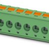 Socket header, 2 pole, pitch 5 mm, straight, green, 1805517