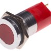 Lampka kontrolna do montażu panelowego 12V, czerwona 22mm LED Chrom Końcówka lutownicza RS PRO