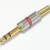 Wtyk JACK 6.3mm stereo złocony chromowany 7mm