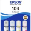 Epson C13T00P640 104 EcoTank Multipack Tusz do napełniania tusz oryginalny Epson Czarny, Cyjan, Żółty, Magenta 260 ml