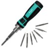 Zestaw narzędziowy wkrętak z grzechotką + 7 bitów dwustronnych Pros Kit SD-9821