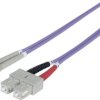 Kabel przyłączeniowy Intellinet światłowodowy, Duplex, Multimode, LC/SC, 50/125 µm, OM4, 3 m, fioletowy