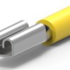 Insulated flat plug sleeve, 2.8 x 0.79 mm, 0.12 to 0.4 mm², AWG 26 to 22, brass, tin-plated, yellow, 7-1377174-7