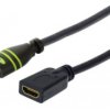 Extension cable, 3 m, black, HDMI plug type A, straight to HDMI socket type A, straight, ICOC-HDMI-4-EXT030