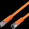 Sensor actuator cable, M8 cable plug, straight, A to M8 cable socket, straight, A, 3 pole/3 pole, 2 m, PVC, orange, 3 A, EVT145